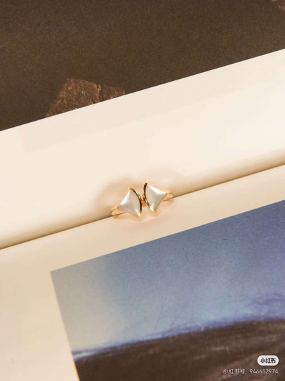 [Stars Jewelry]BVLGARI Double Fan Open-Faced Ring