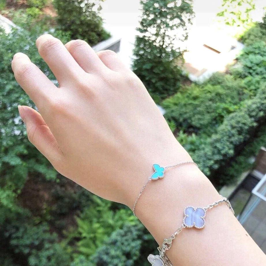[Stars Jewelry]BUTTERFLY TURQUOISE BUTTERFLY BRACELET SILVER