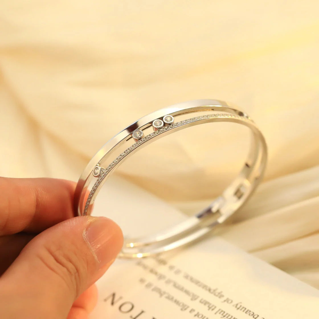 [Stars Jewelry]Move Romane Diamond Bangle Bracelet