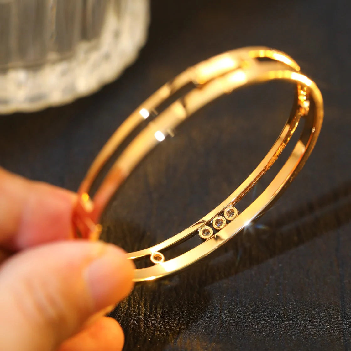 [Stars Jewelry]Move Romane Diamond Bangle Bracelet