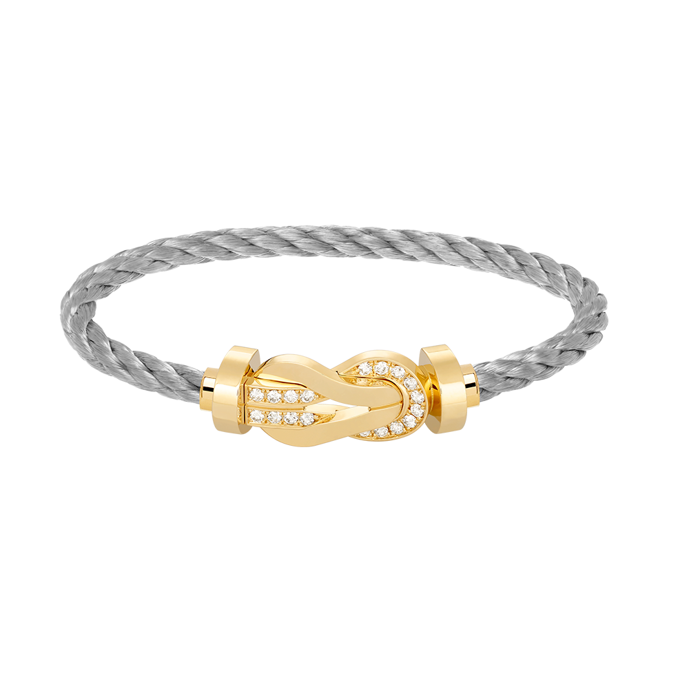 [Stars Jewelry]CHANCE LARGE 8 FIGURE BUCKLE HALF DIAMOND BRACELET GOLD
