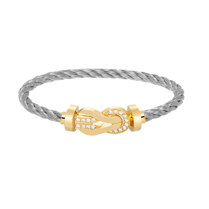 [Stars Jewelry]CHANCE LARGE 8 FIGURE BUCKLE HALF DIAMOND BRACELET GOLD