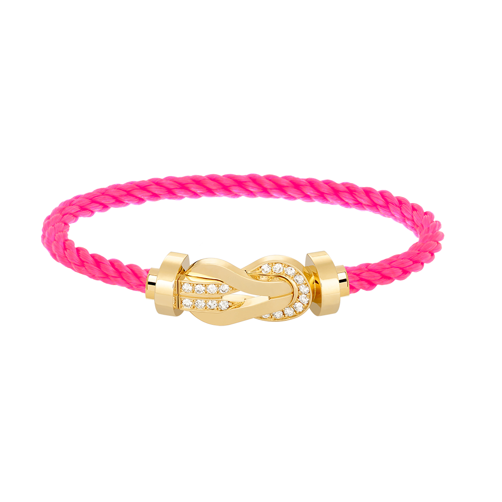 [Stars Jewelry]CHANCE LARGE 8 FIGURE BUCKLE HALF DIAMOND BRACELET GOLD