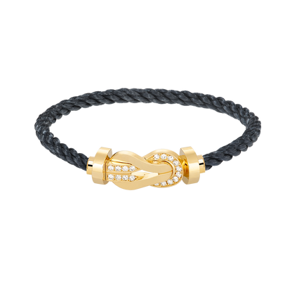 [Stars Jewelry]CHANCE LARGE 8 FIGURE BUCKLE HALF DIAMOND BRACELET GOLD