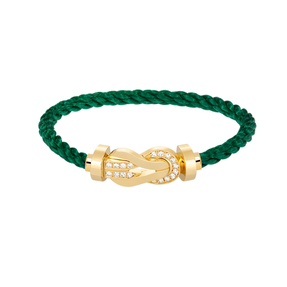 [Stars Jewelry]CHANCE LARGE 8 FIGURE BUCKLE HALF DIAMOND BRACELET GOLD
