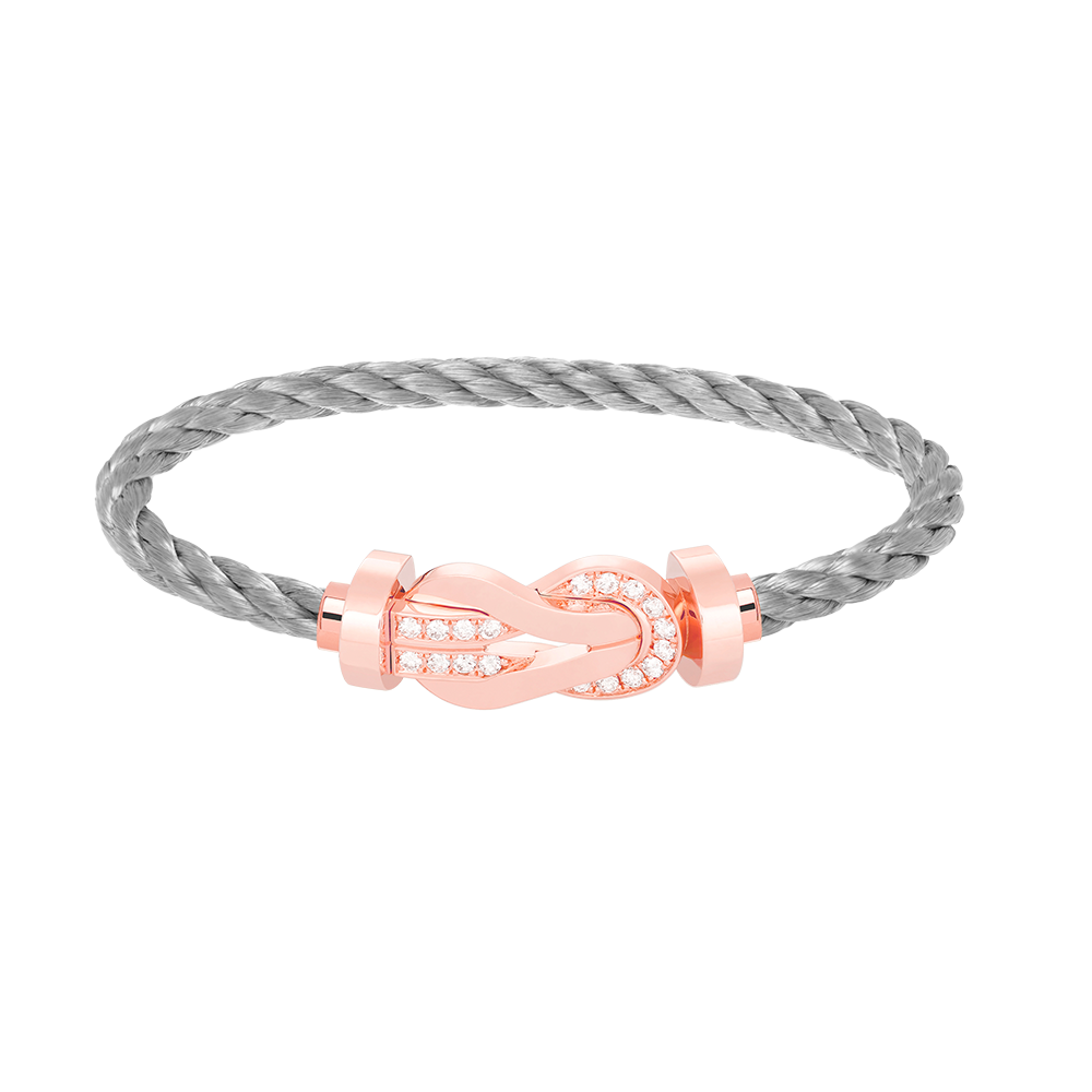 [Stars Jewelry]CHANCE LARGE 8 FIGURE BUCKLE HALF DIAMOND BRACELET ROSE GOLD