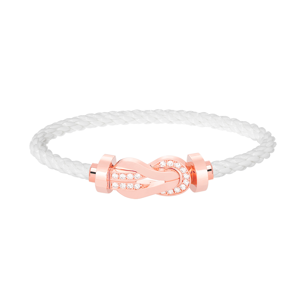 [Stars Jewelry]CHANCE LARGE 8 FIGURE BUCKLE HALF DIAMOND BRACELET ROSE GOLD