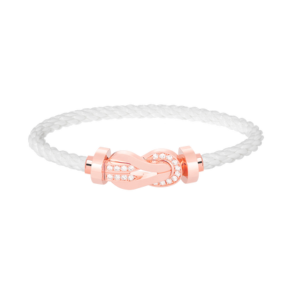 [Stars Jewelry]CHANCE LARGE 8 FIGURE BUCKLE HALF DIAMOND BRACELET ROSE GOLD