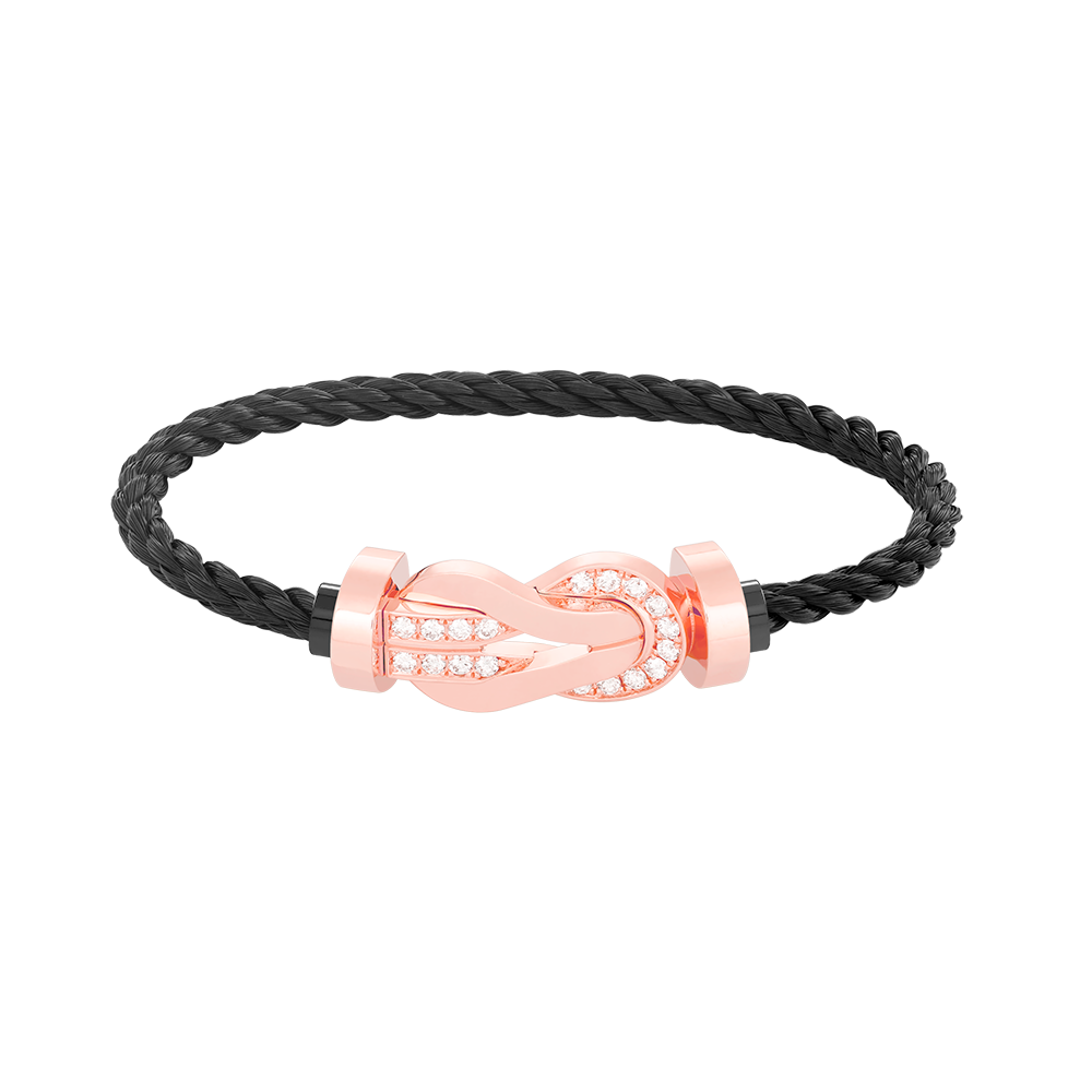 [Stars Jewelry]CHANCE LARGE 8 FIGURE BUCKLE HALF DIAMOND BRACELET ROSE GOLD