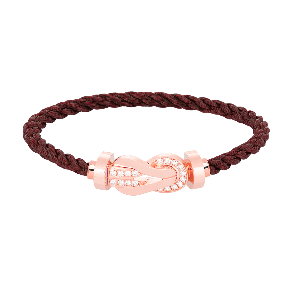 [Stars Jewelry]CHANCE LARGE 8 FIGURE BUCKLE HALF DIAMOND BRACELET ROSE GOLD
