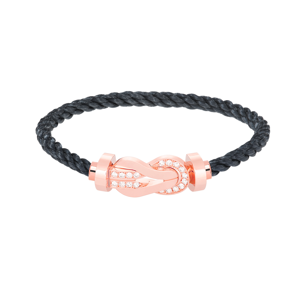 [Stars Jewelry]CHANCE LARGE 8 FIGURE BUCKLE HALF DIAMOND BRACELET ROSE GOLD