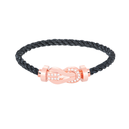 [Stars Jewelry]CHANCE LARGE 8 FIGURE BUCKLE HALF DIAMOND BRACELET ROSE GOLD