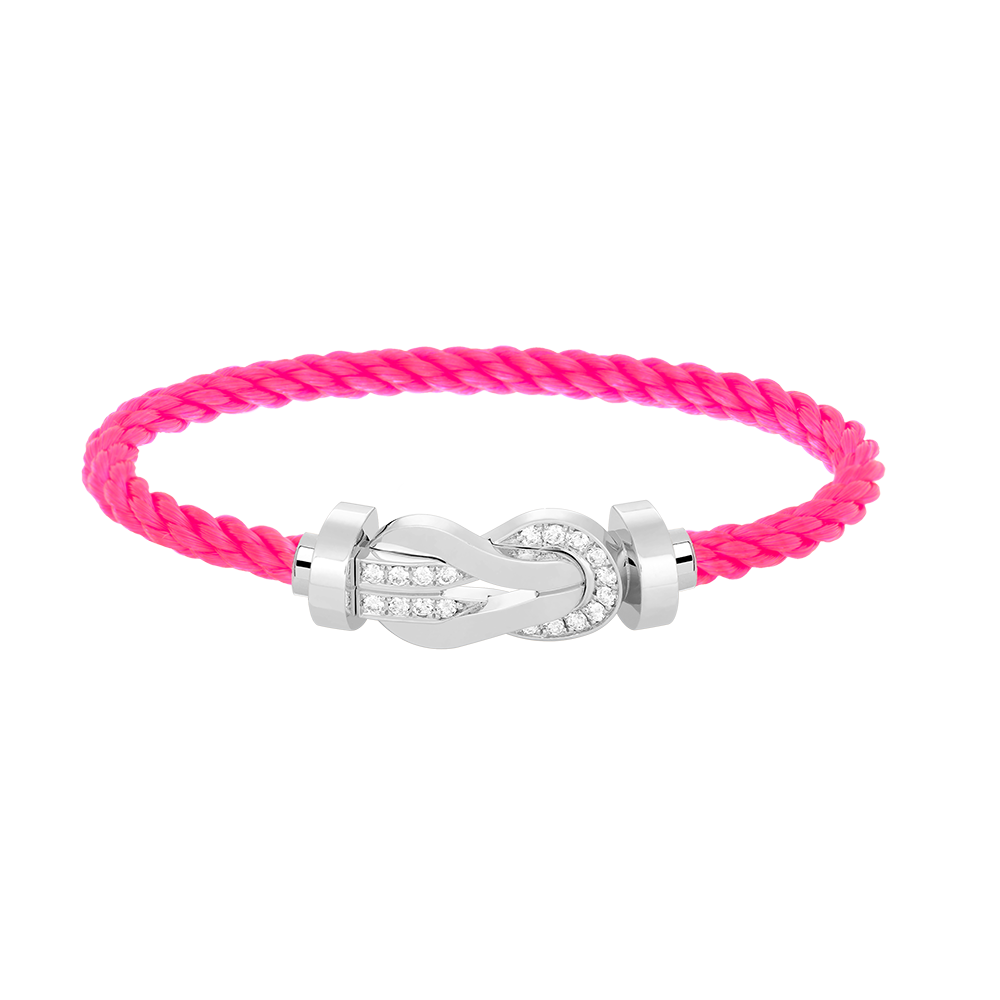 [Stars Jewelry]CHANCE LARGE 8 FIGURE BUCKLE HALF DIAMOND BRACELET SILVER
