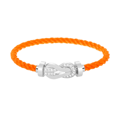 [Stars Jewelry]CHANCE LARGE 8 FIGURE BUCKLE HALF DIAMOND BRACELET SILVER