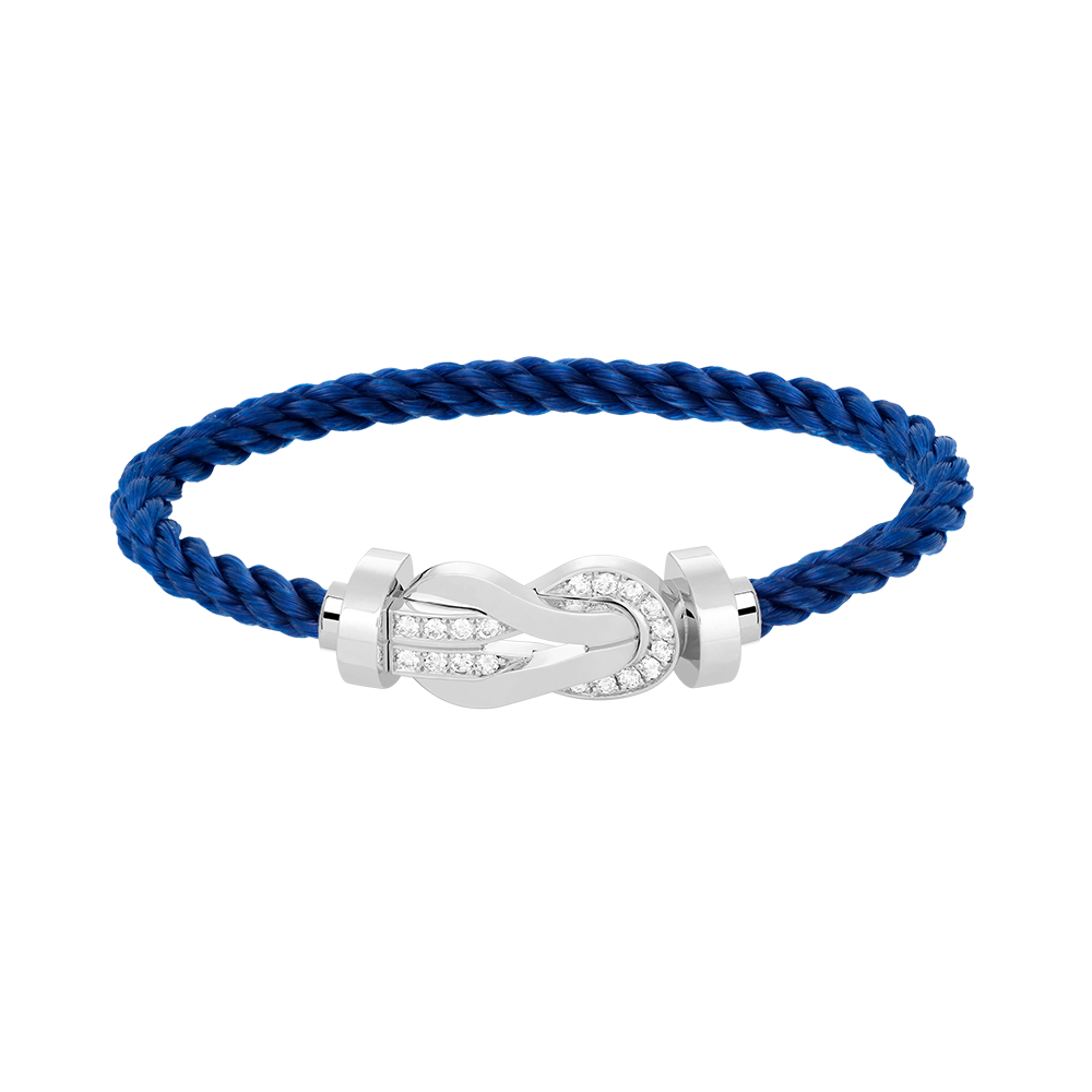 [Stars Jewelry]CHANCE LARGE 8 FIGURE BUCKLE HALF DIAMOND BRACELET SILVER