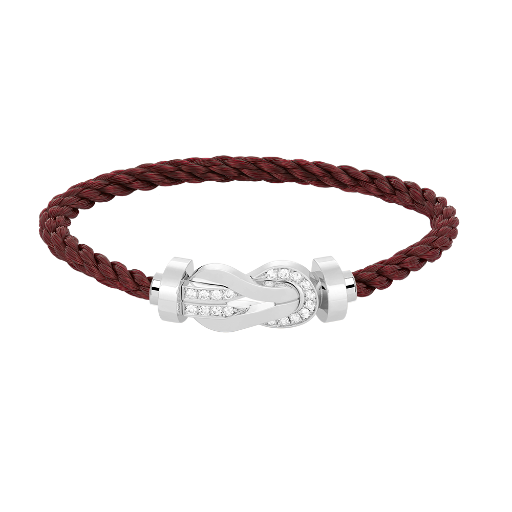[Stars Jewelry]CHANCE LARGE 8 FIGURE BUCKLE HALF DIAMOND BRACELET SILVER