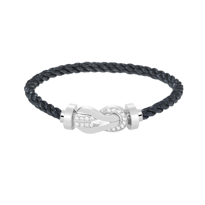 [Stars Jewelry]CHANCE LARGE 8 FIGURE BUCKLE HALF DIAMOND BRACELET SILVER