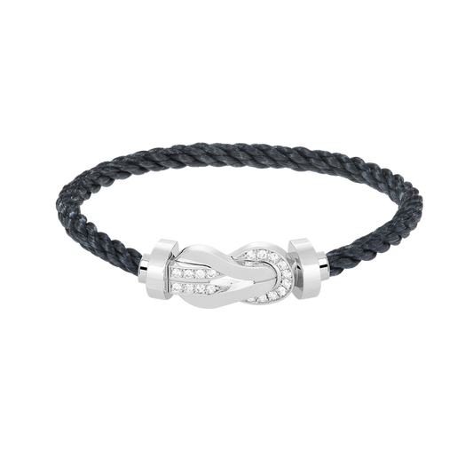 [Stars Jewelry]CHANCE LARGE 8 FIGURE BUCKLE HALF DIAMOND BRACELET SILVER