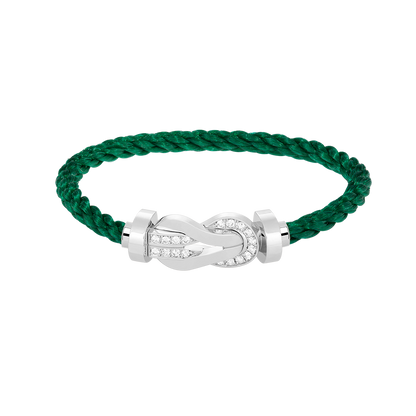 [Stars Jewelry]CHANCE LARGE 8 FIGURE BUCKLE HALF DIAMOND BRACELET SILVER