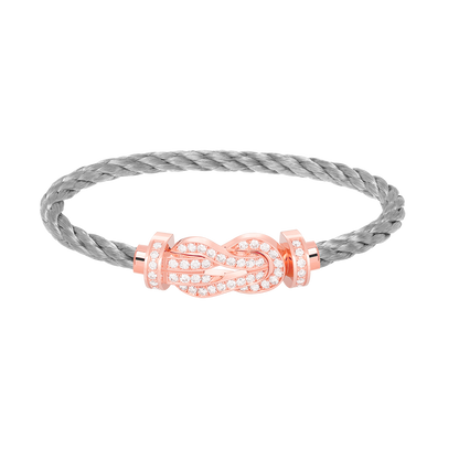 [Stars Jewelry]CHANCE LARGE 8 FIGURE BUCKLE FULL DIAMOND BRACELET ROSE GOLD