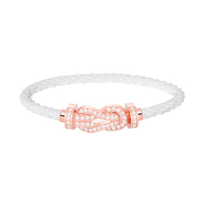 [Stars Jewelry]CHANCE LARGE 8 FIGURE BUCKLE FULL DIAMOND BRACELET ROSE GOLD