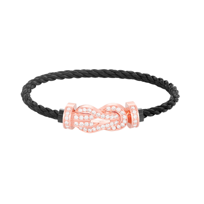 [Stars Jewelry]CHANCE LARGE 8 FIGURE BUCKLE FULL DIAMOND BRACELET ROSE GOLD