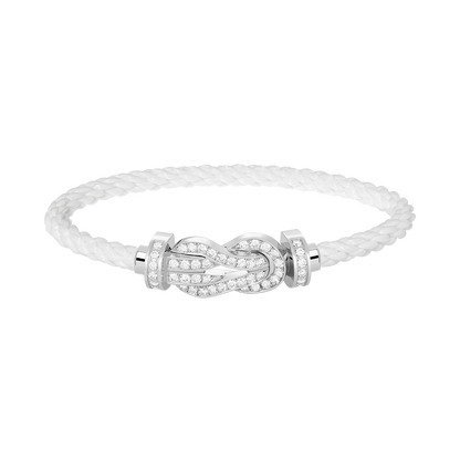 [Stars Jewelry]CHANCE LARGE 8 FIGURE BUCKLE FULL DIAMOND BRACELET SILVER