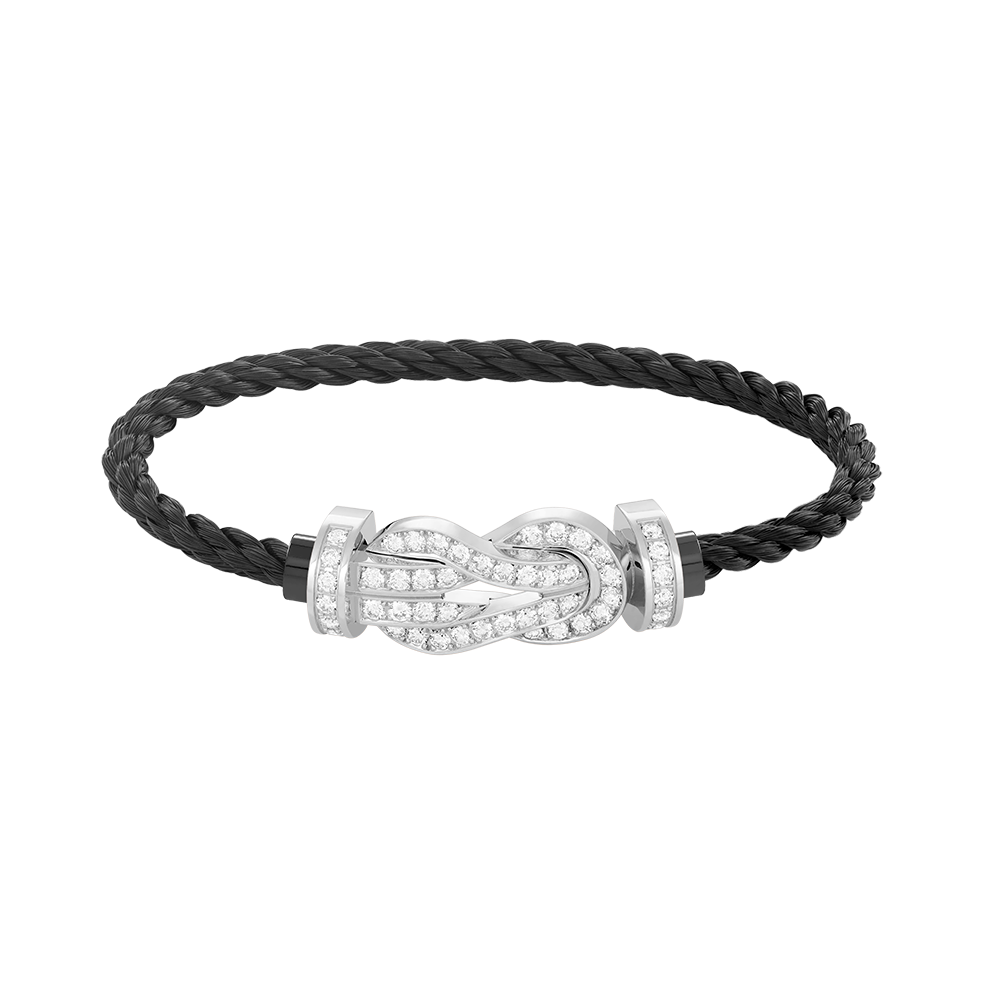 [Stars Jewelry]CHANCE LARGE 8 FIGURE BUCKLE FULL DIAMOND BRACELET SILVER