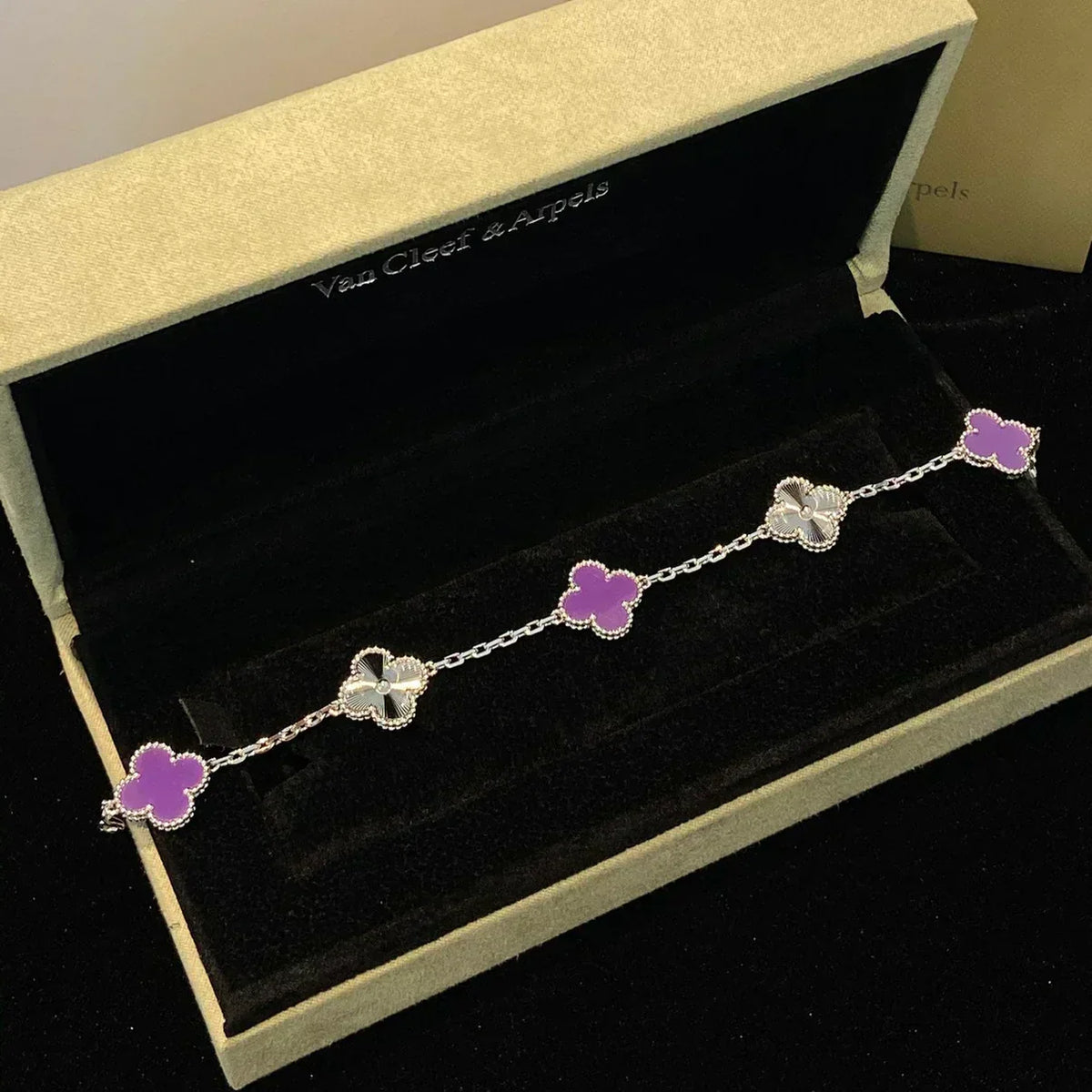 [Stars Jewelry] CLOVER 5 MOTIF VIOLET BRACELET COLLECTION