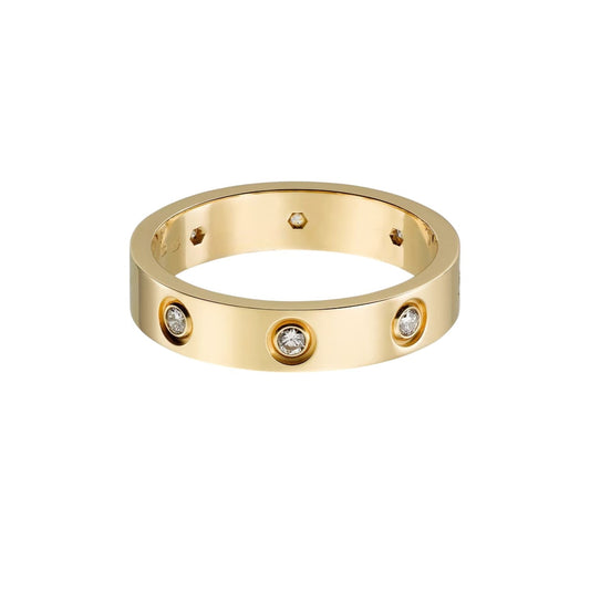 [Stars Jewelry]LOVE 4MM 8 DIAMOND RING