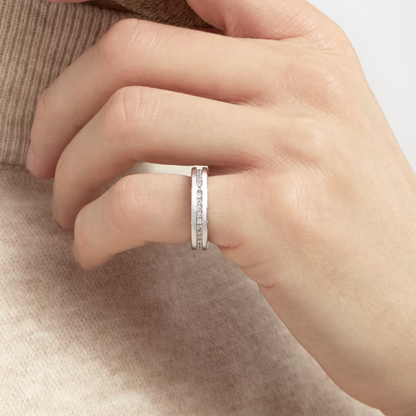 [Stars Jewelry]ZERO 1 ONE-BAND PAVED DIAMONDS ON THE SPIRAL RING