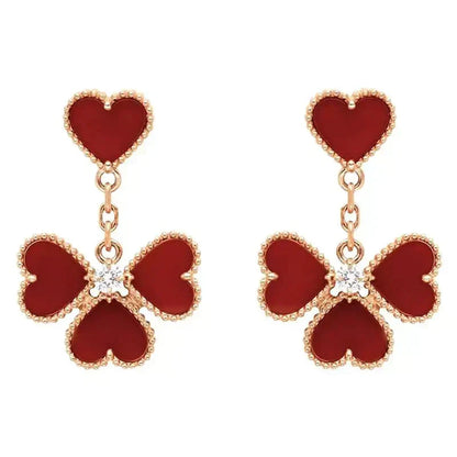 [Stars Jewelry]SWEET CLOVER CARNELIAN EARRINGS