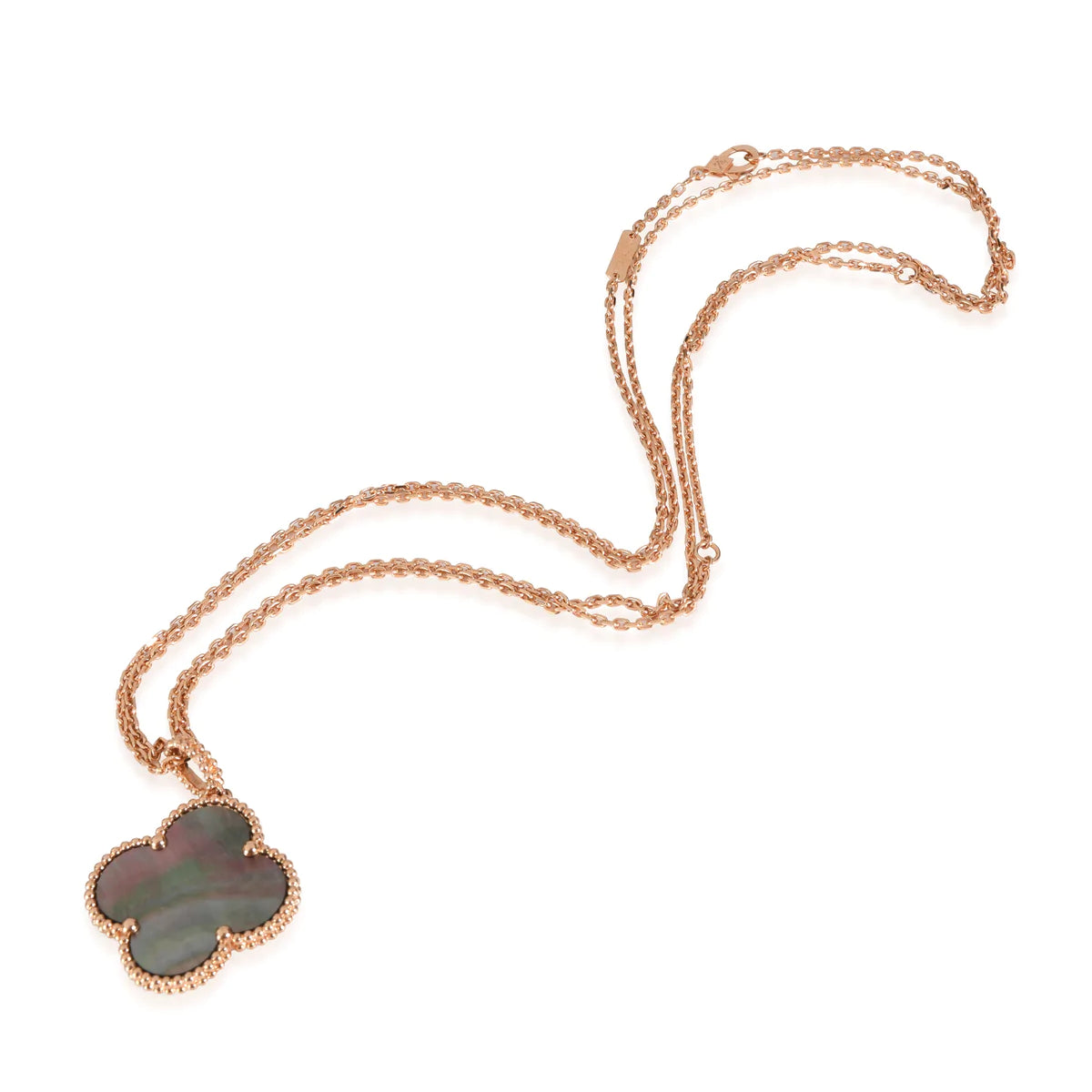 [Stars Jewelry]CLOVER 25MM GOLD DARK MOP BIG CLOVER NECKLACE