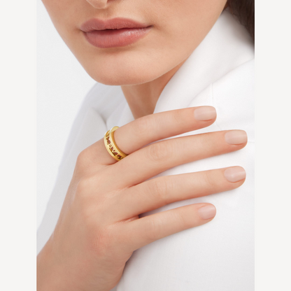 [Stars Jewelry]ZERO 1 ONE-BAND WITH OPENWORK LOGO SPIRAL RING