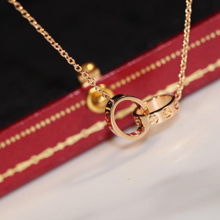 [Stars Jewelry]LOVE NECKLACE PINK GOLD AND SILVER