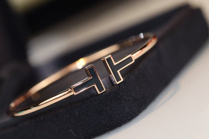 [Stellar jewels]T BRACELET 1.8MM ONYX PINK GOLD