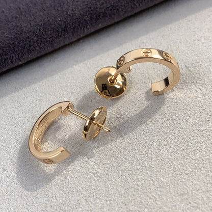 [Stars Jewelry]LOVE EARRINGS 2.65MM PINK GOLD