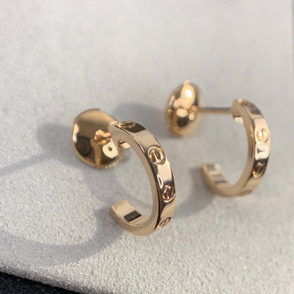[Stars Jewelry]LOVE EARRINGS 2.65MM PINK GOLD