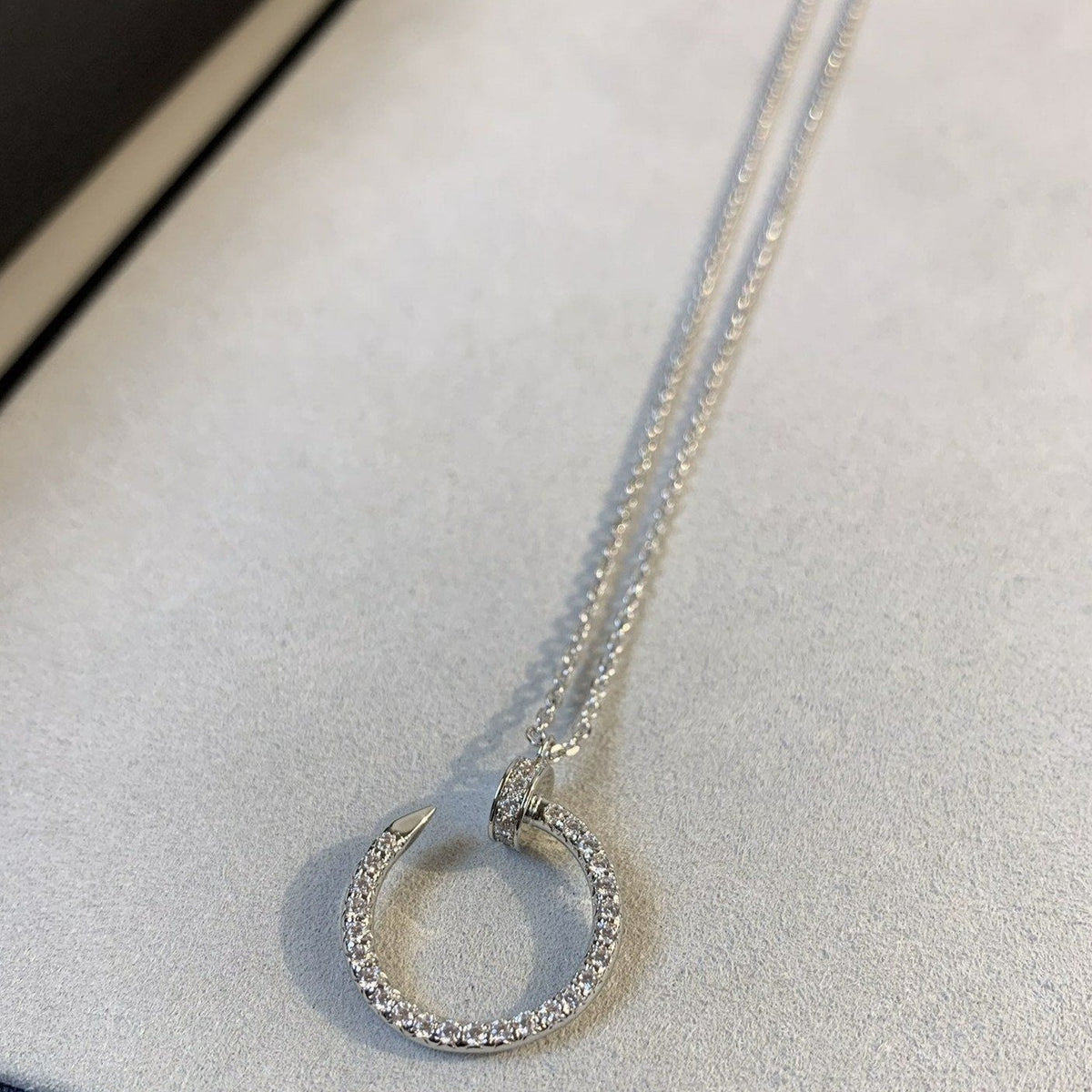 [Stars Jewelry]JUSTE NECKLACE SILVER DIAMONDS