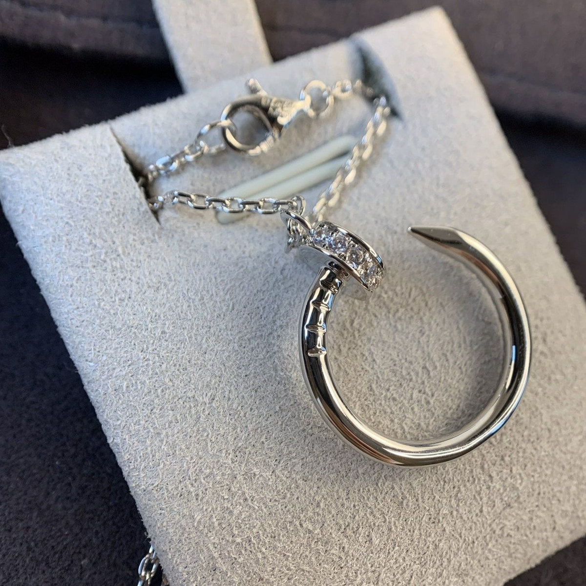 [Stars Jewelry]JUSTE NECKLACE SILVER DIAMONDS