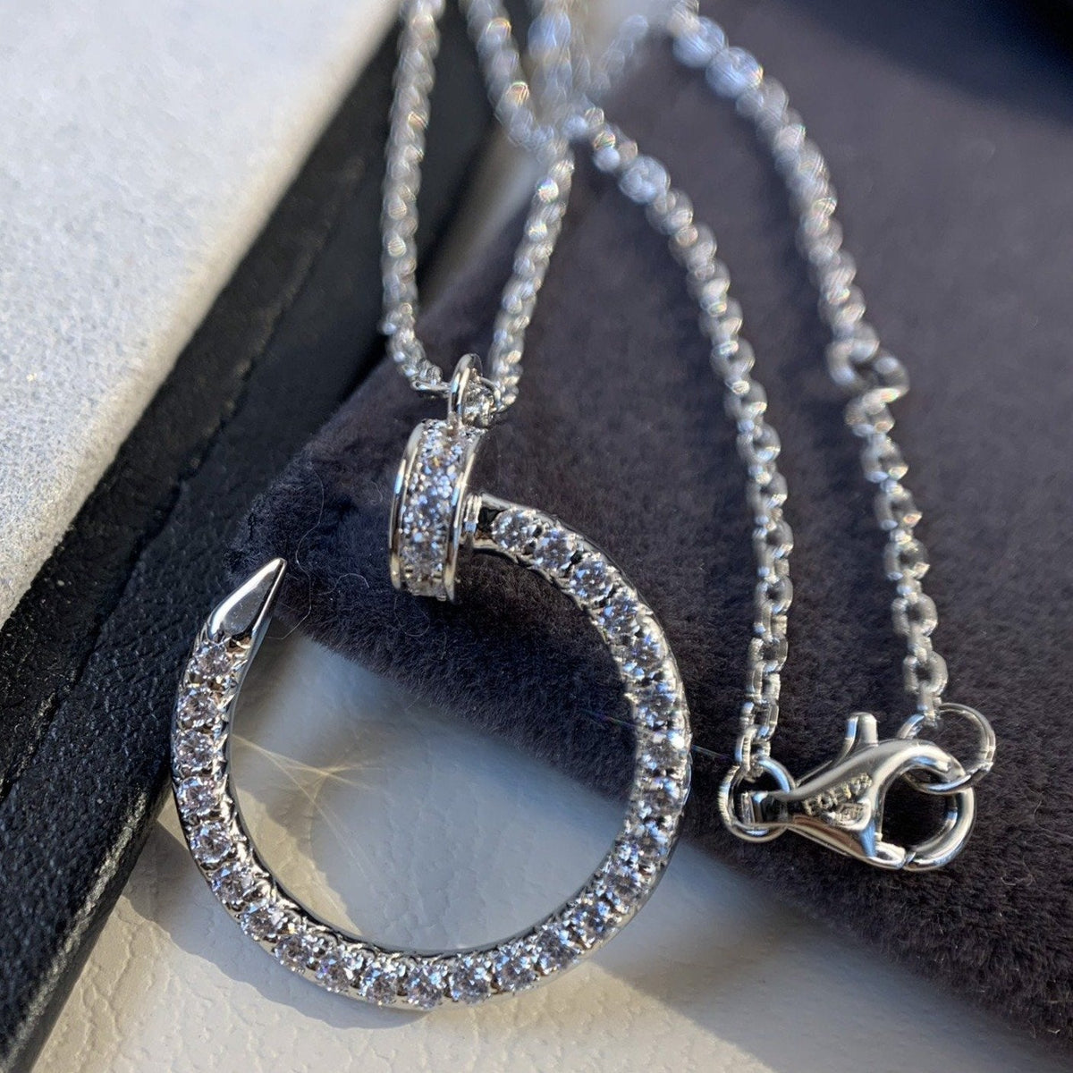 [Stars Jewelry]JUSTE NECKLACE SILVER DIAMONDS