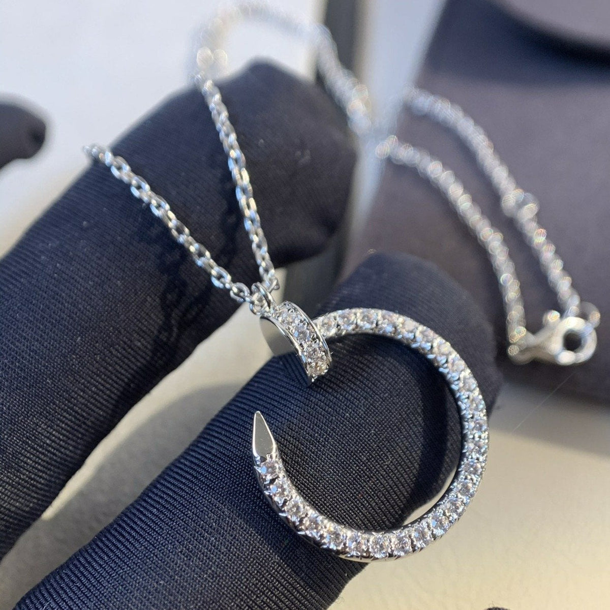 [Stars Jewelry]JUSTE NECKLACE SILVER DIAMONDS