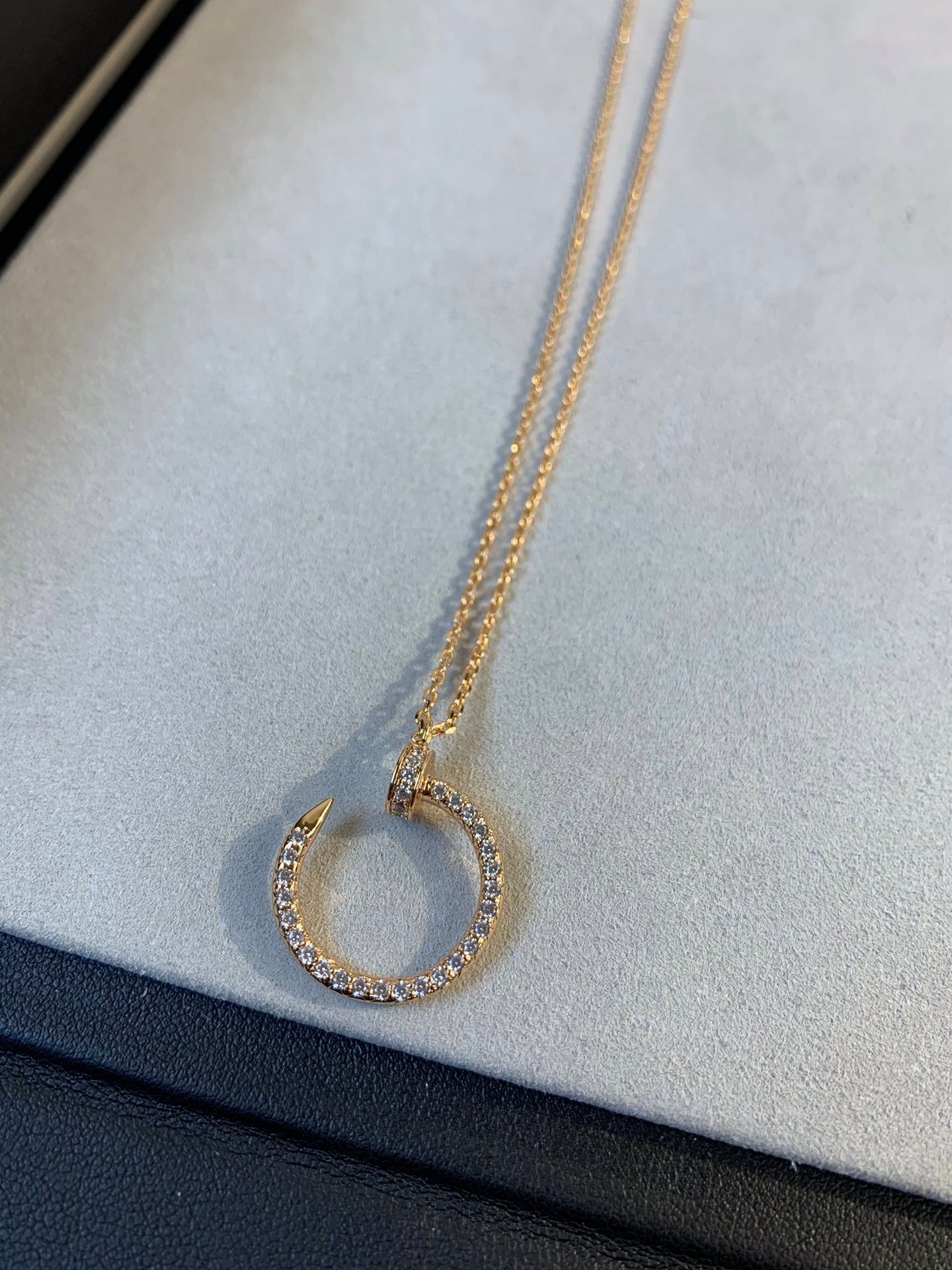 [Stars Jewelry]JUSTE NECKLACE PINK GOLD DIAMONDS