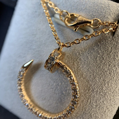 [Stars Jewelry]JUSTE NECKLACE PINK GOLD DIAMONDS