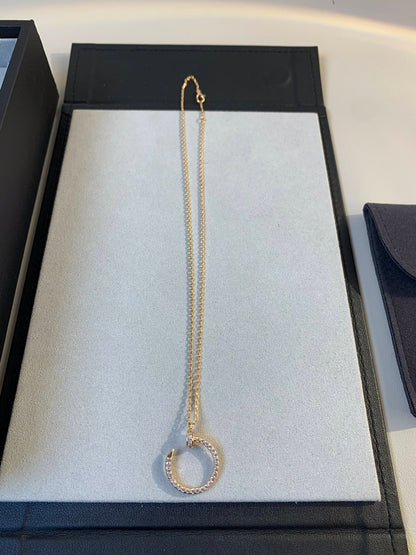 [Stars Jewelry]JUSTE NECKLACE PINK GOLD DIAMONDS