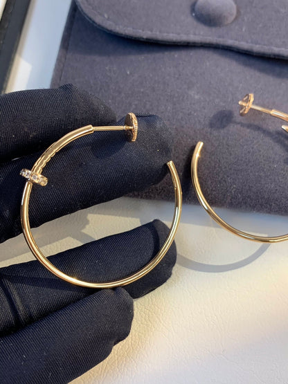 [Stars Jewelry]JUSTE EARRINGS GOLD DIAMONDS 1.8MM
