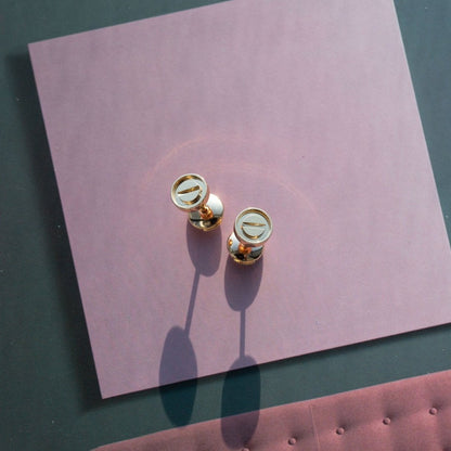 [Stars Jewelry]LOVE EARRINGS PINK GOLD 10MM