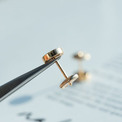 [Stars Jewelry]LOVE EARRINGS PINK GOLD 10MM