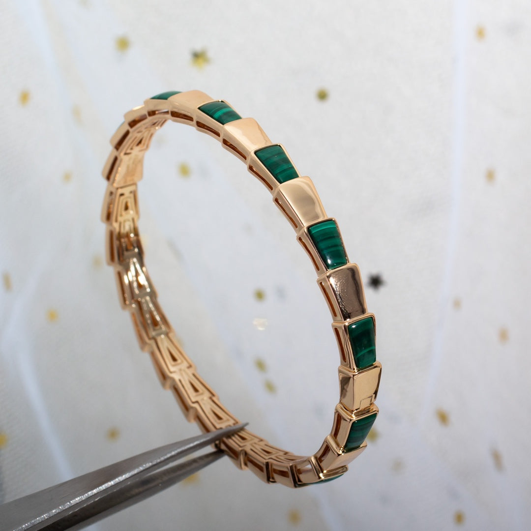 [Stars Jewelry]SERPENTI BRACELET PINK GOLD MALACHITE