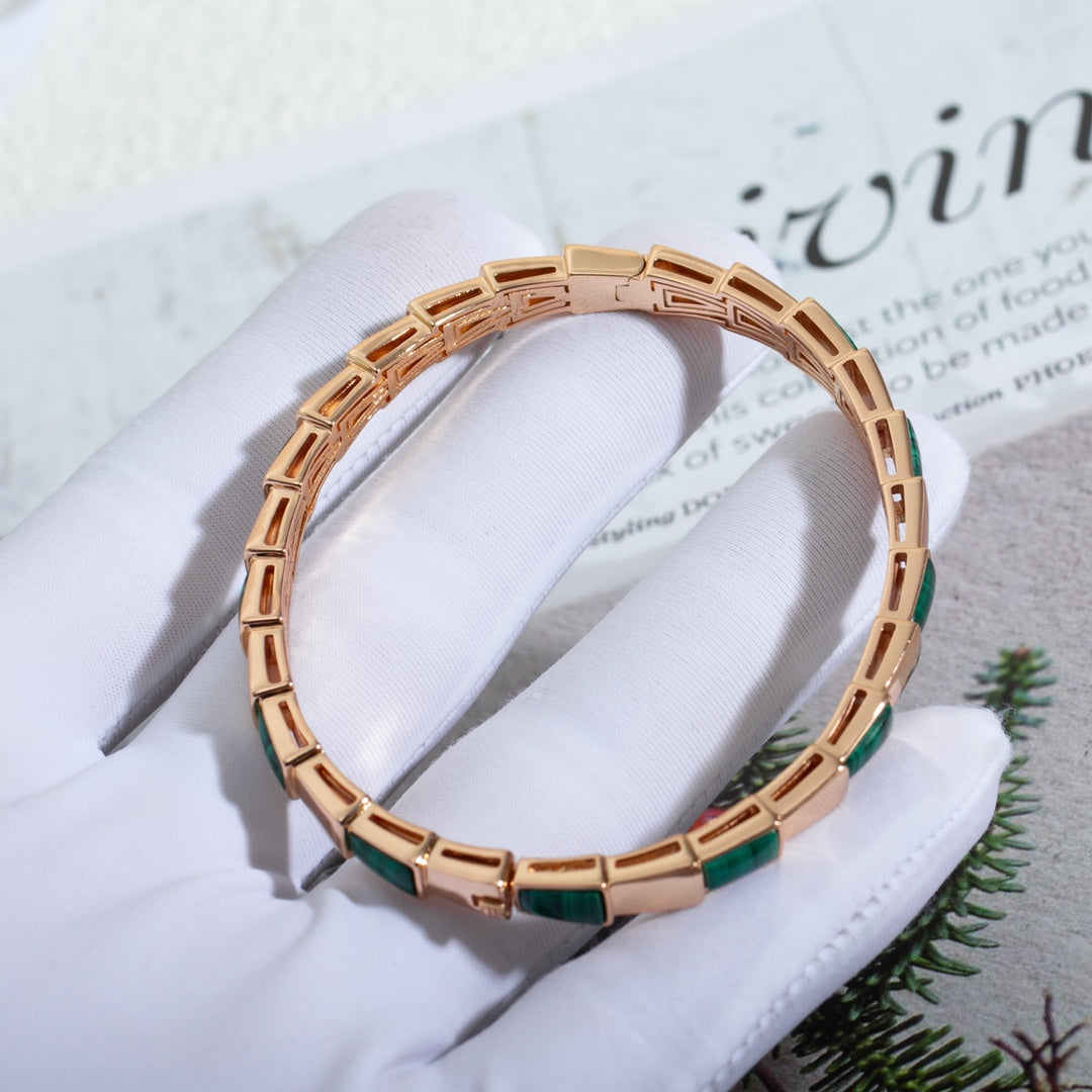 [Stars Jewelry]SERPENTI BRACELET PINK GOLD MALACHITE